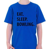 Eat Sleep Bowling T-Shirt Kids-WaryaTshirts