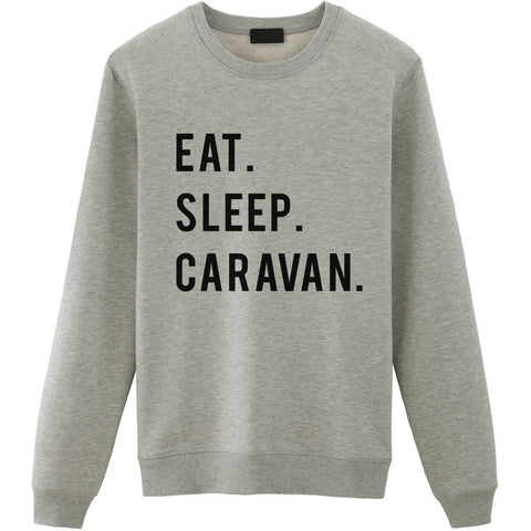 Eat Sleep Caravan Sweater-WaryaTshirts
