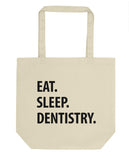 Eat Sleep Dentistry Tote Bag | Short / Long Handle Bags-WaryaTshirts