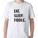 Eat Sleep Fiddle T-Shirt Kids-WaryaTshirts