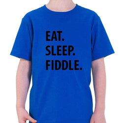 Eat Sleep Fiddle T-Shirt Kids-WaryaTshirts