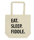 Eat Sleep Fiddle Tote Bag | Short / Long Handle Bags-WaryaTshirts