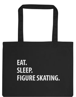 Eat Sleep Figure Skating Tote Bag | Long Handle Bags - 1077-WaryaTshirts