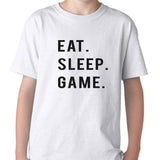 Eat Sleep Game T-Shirt Kids-WaryaTshirts