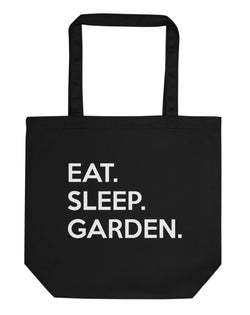 Eat Sleep Garden Tote Bag | Short / Long Handle Bags-WaryaTshirts