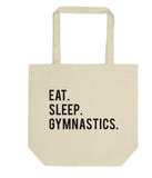 Eat Sleep Gymnastics Tote Bag | Short / Long Handle Bags-WaryaTshirts