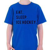 Eat Sleep Ice Hockey T-Shirt Kids-WaryaTshirts