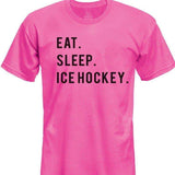 Eat Sleep Ice Hockey T-Shirt Kids-WaryaTshirts