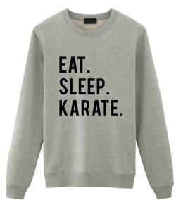 Eat Sleep Karate Sweatshirt-WaryaTshirts