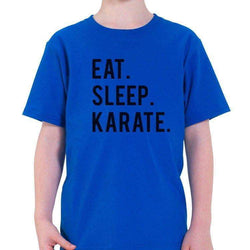 Eat Sleep Karate T-Shirt Kids-WaryaTshirts