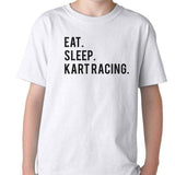 Eat Sleep Kart Racing T-Shirt Kids-WaryaTshirts