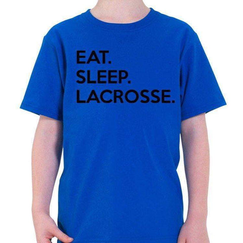 Eat Sleep Lacrosse T-Shirt Kids-WaryaTshirts