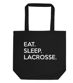 Eat Sleep Lacrosse Tote Bag | Short / Long Handle Bags-WaryaTshirts