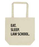 Eat Sleep Law School Tote Bag | Short / Long Handle Bags