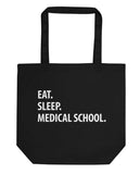 Eat Sleep Medical School Tote Bag | Short / Long Handle Bags-WaryaTshirts
