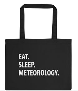 Eat Sleep Meteorology Tote Bag | Long Handle Bags - 1246-WaryaTshirts