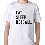 Eat Sleep Netball T-Shirt Kids-WaryaTshirts