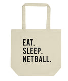 Eat Sleep Netball Tote Bag | Short / Long Handle Bags