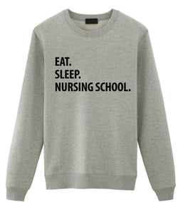 Eat Sleep Nursing School Sweater-WaryaTshirts