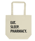 Eat Sleep Pharmacy Tote Bag | Short / Long Handle Bags-WaryaTshirts