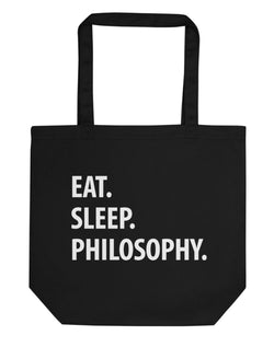 Eat Sleep Philosophy Tote Bag | Short / Long Handle Bags-WaryaTshirts