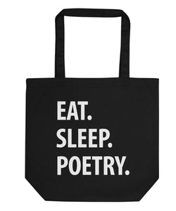 Eat Sleep Poetry Tote Bag | Short / Long Handle Bags