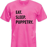 Eat Sleep Puppetry T-Shirt Kids-WaryaTshirts