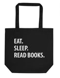 Eat Sleep Read Books Tote Bag | Short / Long Handle Bags-WaryaTshirts