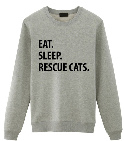 Eat Sleep Rescue Cats Sweater-WaryaTshirts
