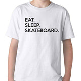 Eat Sleep Skateboard T-Shirt Kids-WaryaTshirts