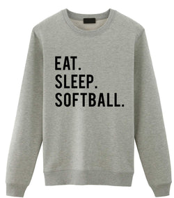 Eat Sleep Softball Sweatshirt-WaryaTshirts