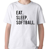 Eat Sleep Softball T-Shirt Kids