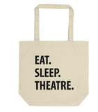 Eat Sleep Theatre Tote Bag | Short / Long Handle Bags-WaryaTshirts