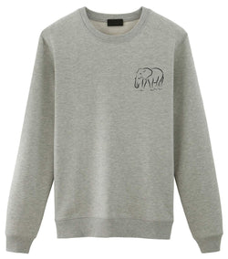 Elephant Sweater Elephant Lover Gift Elephant Mens Womens Sweatshirt Pocket Print