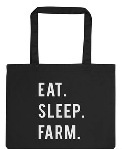 Farmer Gift, Eat Sleep Farm Tote Bag | Long Handle Bags - 617-WaryaTshirts