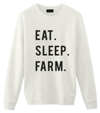 Farmer Sweater, Gifts For Farmers - Eat Sleep Farm Sweatshirt-WaryaTshirts