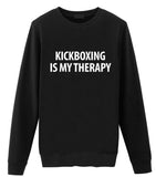 Kickboxing is my Therapy Sweatshirt Mens Womens Gifts-WaryaTshirts