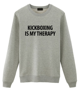 Kickboxing is my Therapy Sweatshirt Mens Womens Gifts