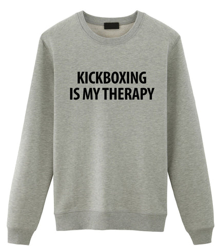 Kickboxing is my Therapy Sweatshirt Mens Womens Gifts-WaryaTshirts