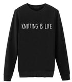 Knitting Sweater, Knitting is Life Sweatshirt Gift for Men & Women - 1910-WaryaTshirts