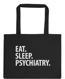 Psychiatrist Gift, Eat Sleep Psychiatry Tote Bag | Long Handle Bags - 1892-WaryaTshirts
