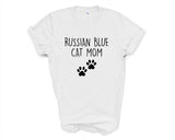 Russian Blue TShirt, Russian Blue Cat Mom, Russian Blue Cat Lover Gift shirt Womens - 2387