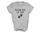 Russian Blue TShirt, Russian Blue Cat Mom, Russian Blue Cat Lover Gift shirt Womens - 2387