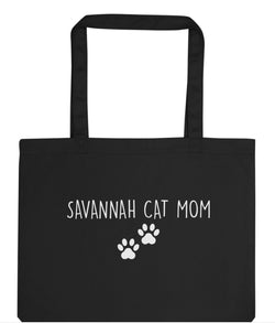 Savannah Cat Mom Tote Bag | Long Handle Bags - 2391
