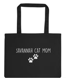 Savannah Cat Mom Tote Bag | Long Handle Bags - 2391-WaryaTshirts