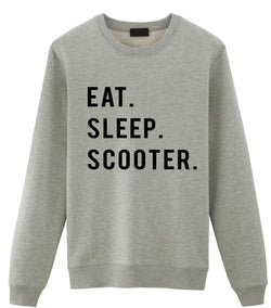 Scooter Sweater, Scooter Gifts, Eat Sleep Scooter Sweatshirt Gift for Men & Women-WaryaTshirts