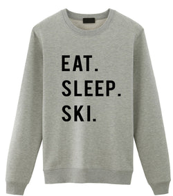 Ski Sweater, Skier gift, Eat Sleep Ski Sweatshirt Gift for Men & Women