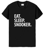 Snooker T-Shirt, Eat Sleep Snooker Shirt Mens Womens Gifts