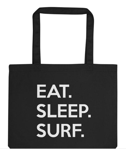 Surfer Gift, Eat Sleep Surf Tote Bag | Long Handle Bags - 651-WaryaTshirts