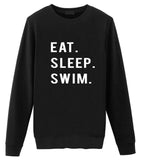 Swim Sweater, Eat Sleep Swim Sweatshirt Gift for Men & Women